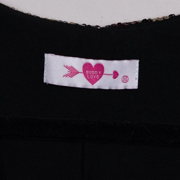 Buddy Love Aretha cheetah print sequin mini tunic dress-XS - Picture 3 of 4